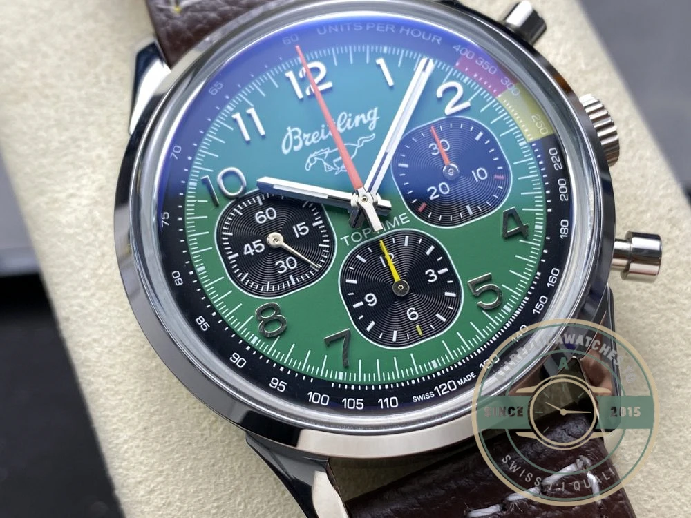 Replica Breitling Top Time Green Dial 41 mm AB01762A1L1X1 - Top-Tier Swiss Replica Watch