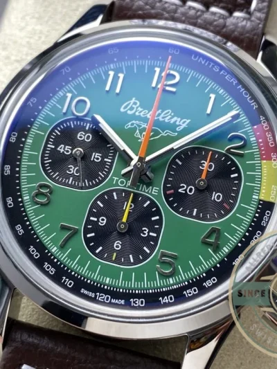 Replica Breitling Top Time Green Dial 41 mm AB01762A1L1X1 - Budget Luxury Replica Watch