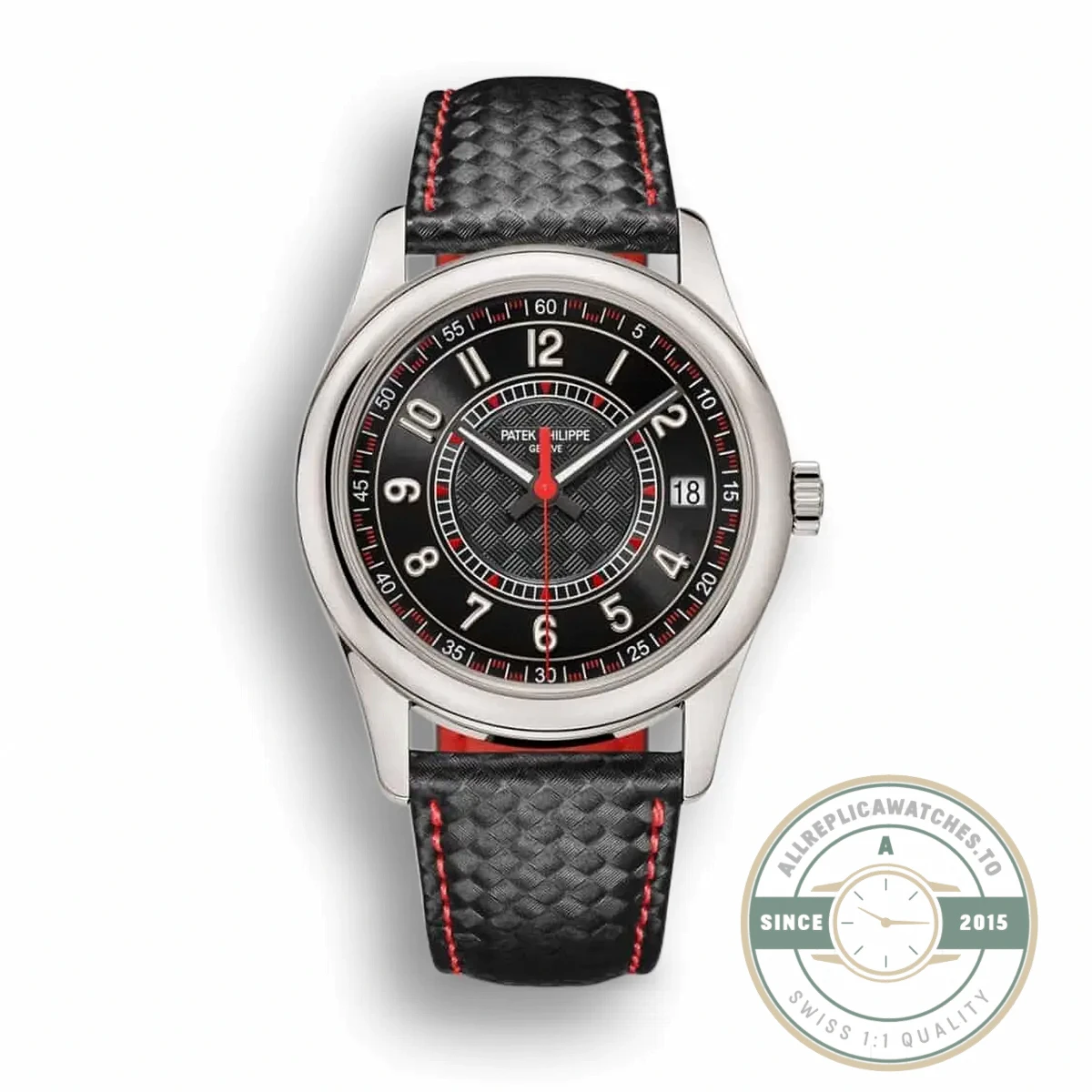 Replica Calatrava 6007G-010 Patek Philippe DATE, SWEEP SECONDS. 40 mm, White gold - Affordable Luxury Replica Timepiece