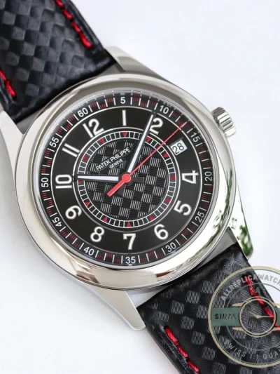 Replica Calatrava 6007G-010 Patek Philippe DATE, SWEEP SECONDS. 40 mm, White gold - Swiss Movement Replica Watch