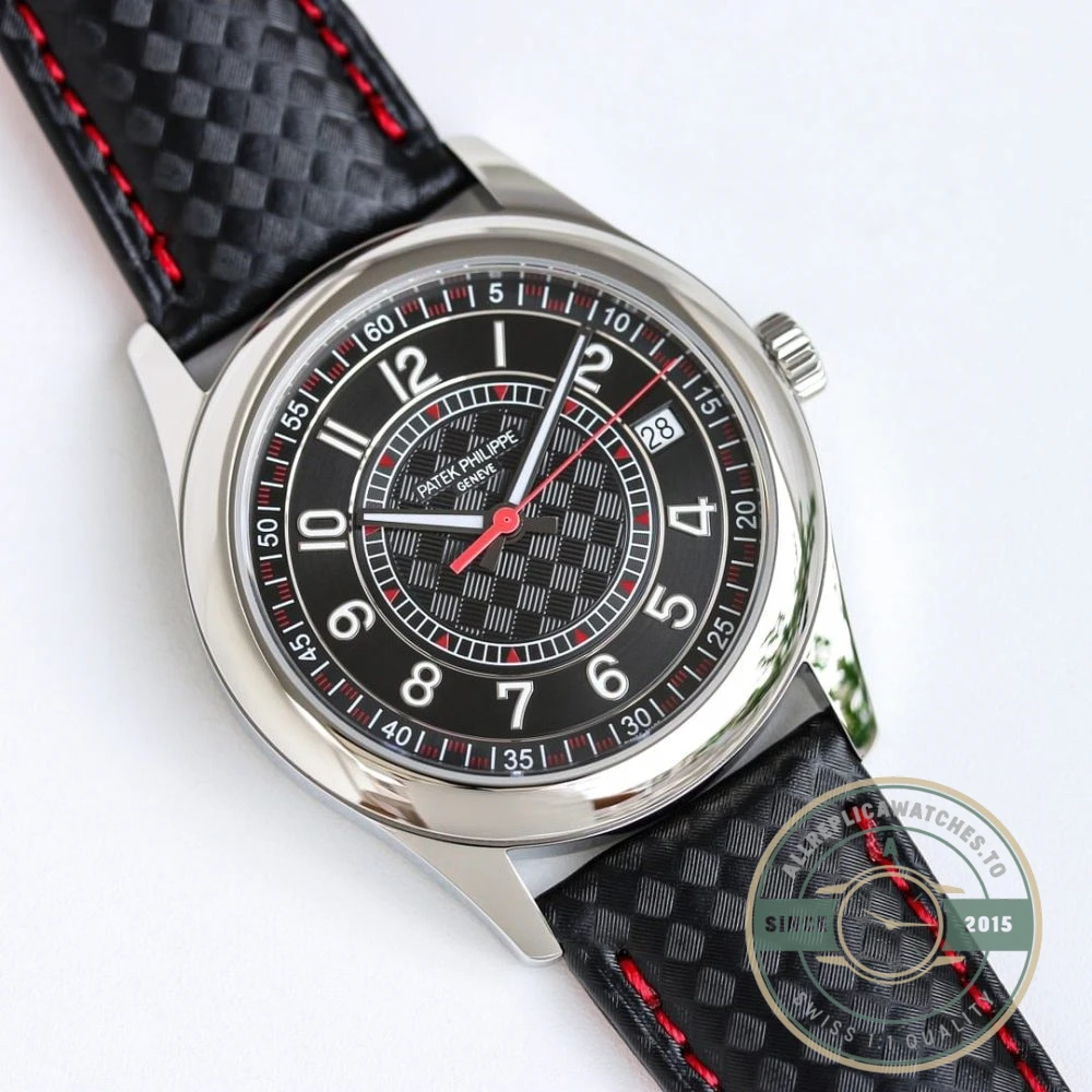 Replica Calatrava 6007G-010 Patek Philippe DATE, SWEEP SECONDS. 40 mm, White gold - Swiss Movement Replica Watch