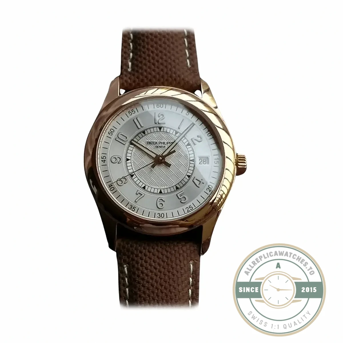 Replica Calatrava 6007G-011 Patek Philippe DATE, SWEEP SECONDS. 40 mm, White Dial - Top-Tier Swiss Replica Watch