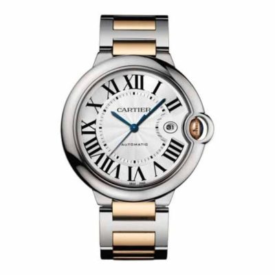 replica-cartier-ballon-36mm-Rose-gold-silver