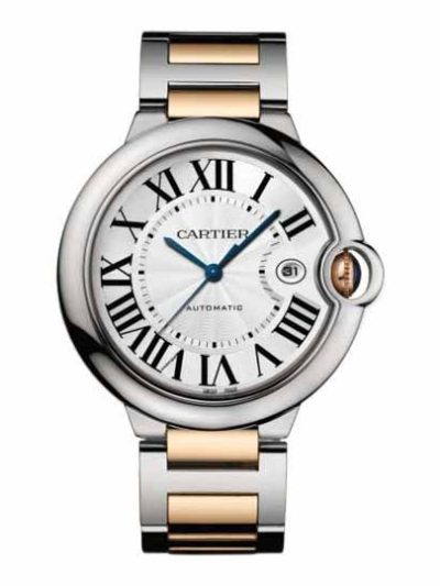 replica-cartier-ballon-36mm-Rose-gold-silver