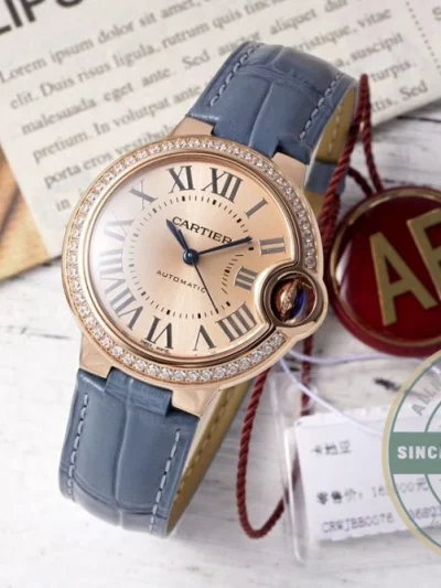 Replica Cartier Ballon Bleu Blue Strap WJBB0076 - 1:1 Swiss Replica Watch