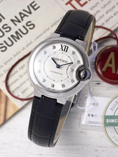 Replica Cartier Ballon Bleu de Cartier Leather Strap W4BB0009 - High-Grade Replica Watch
