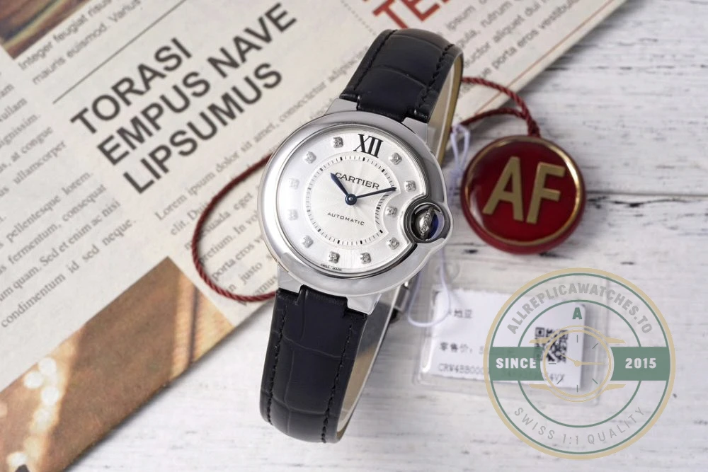 Replica Cartier Ballon Bleu de Cartier Leather Strap W4BB0009 - High-Grade Replica Watch