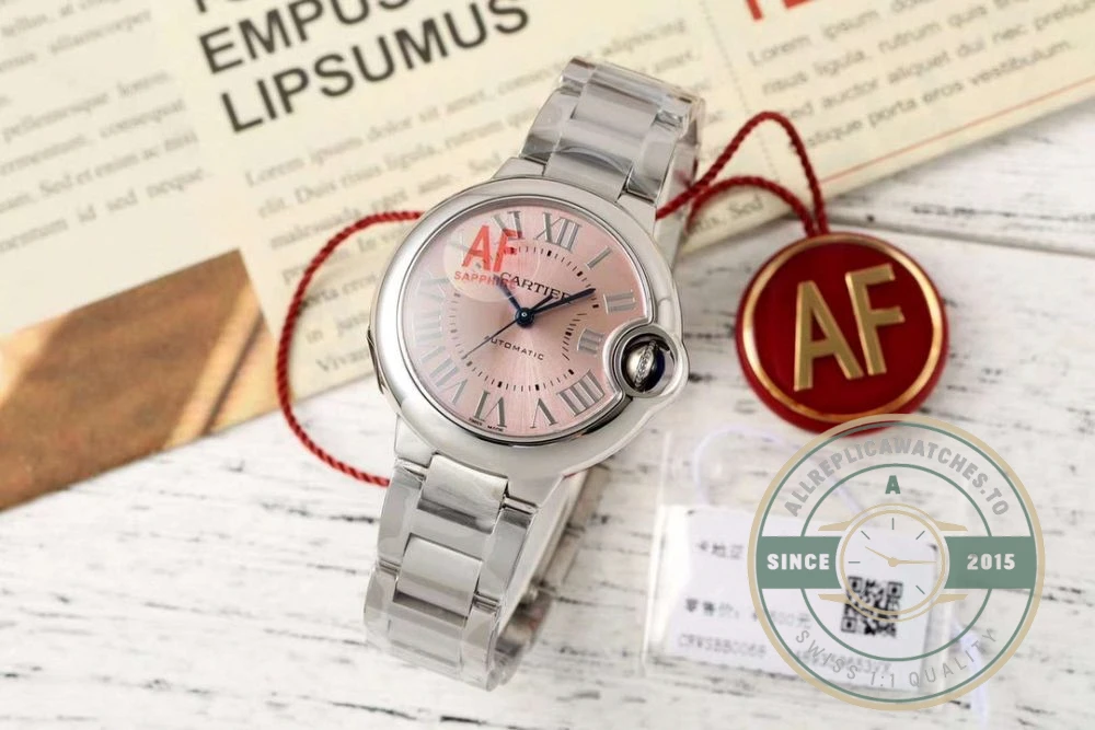Replica Cartier Ballon Bleu de Cartier Pink Steel Series WSBB0068 - Factory Super Clone Watch