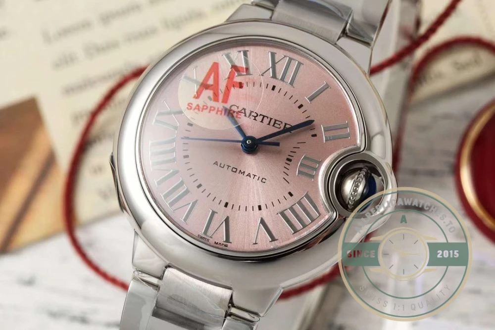 Replica Cartier Ballon Bleu de Cartier Pink Steel Series WSBB0068 - Swiss Movement Replica Watch