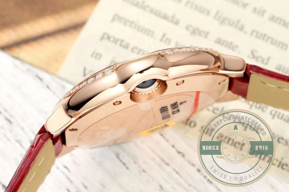 Replica Cartier Ballon Bleu de Cartier Red Strap WJBB0080 - Swiss Movement Replica Watch