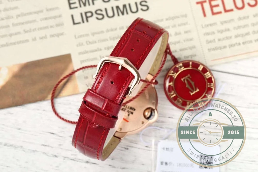 Replica Cartier Ballon Bleu de Cartier Red Strap WJBB0080 - Factory Super Clone Watch