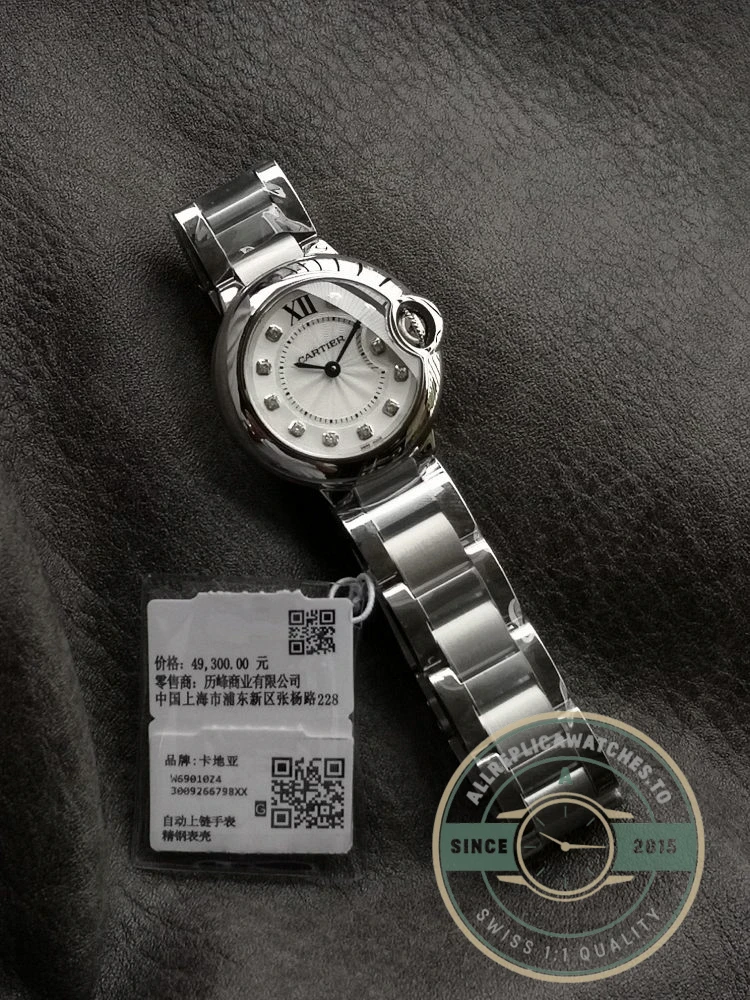 Replica Cartier Ballon Bleu de Cartier Women Steel WE902073 - Swiss-Made Clone Watch