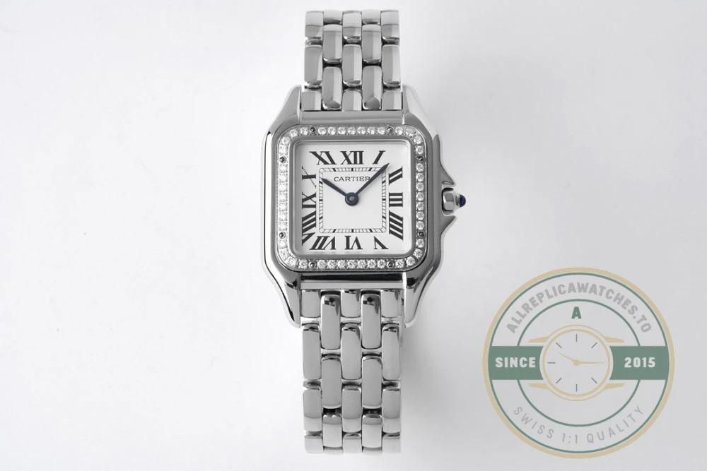 Replica Cartier Panthère de Cartier White Stainless Steel 27 x 37 mm W4PN0007 - 1:1 Swiss Replica Watch