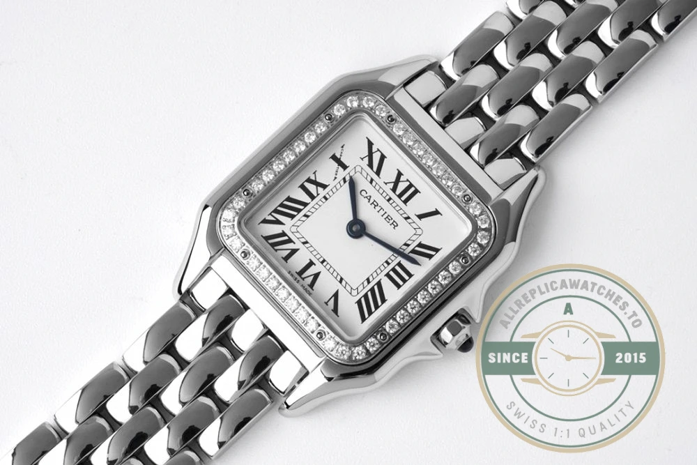 Replica Cartier Panthère de Cartier White Stainless Steel 27 x 37 mm W4PN0007 - High-Grade Replica Watch