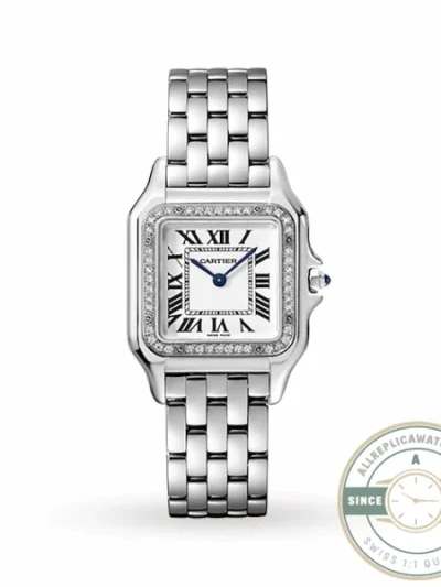 Replica Cartier Panthère de Cartier Women Quartz White Stainless Steel Watch W4PN0008 - 1:1 Swiss Replica Watch