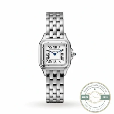 Petite Panthere WSPN0006 replica, a 22 x 30mm steel case on polished links
