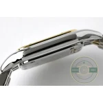 Gold-tone links in seven rows, each polished and separately articulated