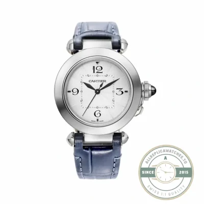 Replica Cartier Pasha Alligator Blue 30 mm Series WSPA0010 - 1:1 Swiss Replica Watch