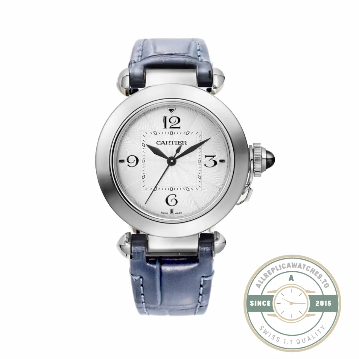 Replica Cartier Pasha Alligator Blue 30 mm Series WSPA0010 - 1:1 Swiss Replica Watch