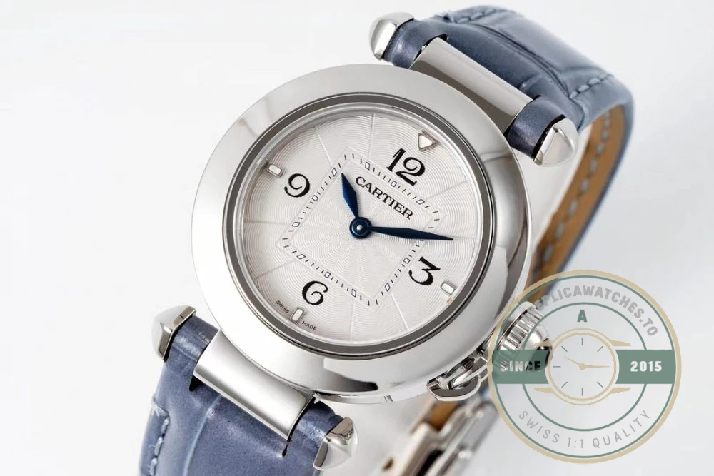 Replica Cartier Pasha Alligator Blue 30 mm Series WSPA0010 - Factory Super Clone Watch