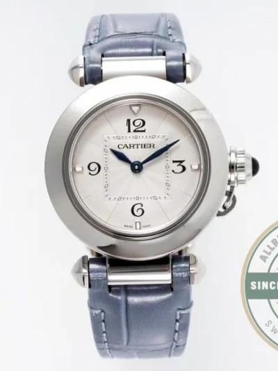 Replica Cartier Pasha Alligator Blue 30 mm Series WSPA0010 - Premium Super Clone Watch