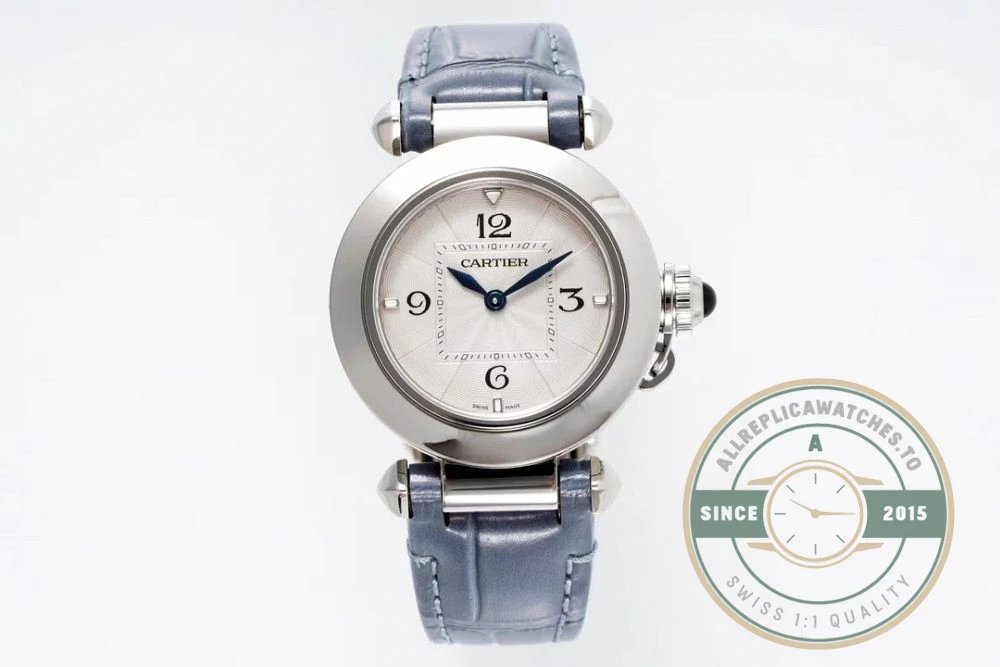 Replica Cartier Pasha Alligator Blue 30 mm Series WSPA0010 - Premium Super Clone Watch