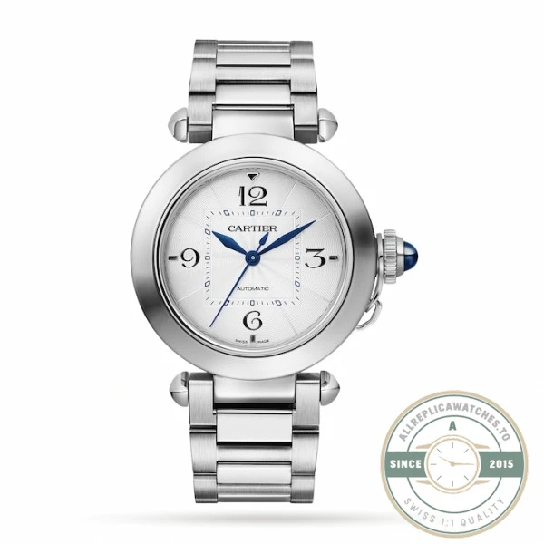 Replica Cartier Pasha de Cartier Silver Steel 30 mm WSPA0013 - 1:1 Swiss Replica Watch