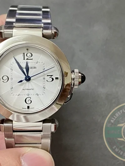 Replica Cartier Pasha de Cartier Silver Steel 30 mm WSPA0013 - Affordable Super Clone Watch