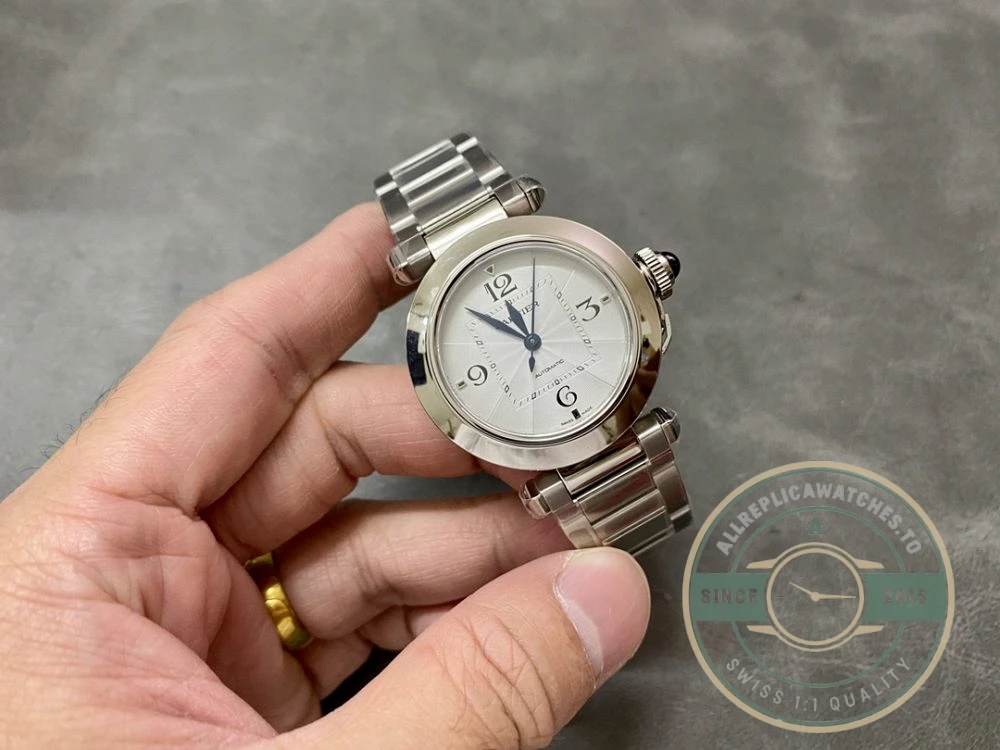 Replica Cartier Pasha de Cartier Silver Steel 30 mm WSPA0013 - Swiss Movement Replica Watch