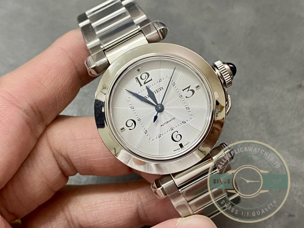 Replica Cartier Pasha de Cartier Silver Steel 30 mm WSPA0013 - Swiss-Made Clone Watch