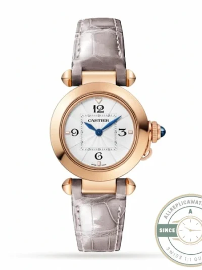 Replica Cartier Pasha de Cartier Women Quartz White Alligator Watch WGPA0018 - Luxury Replica Watch