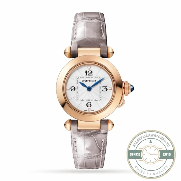 Replica Cartier Pasha de Cartier Women Quartz White Alligator Watch WGPA0018 - Luxury Replica Watch