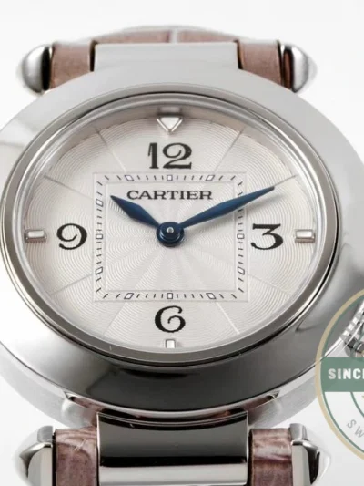 Replica Cartier Pasha Grey Alligator 30 mm WGPA0014 - Swiss Movement Replica Watch