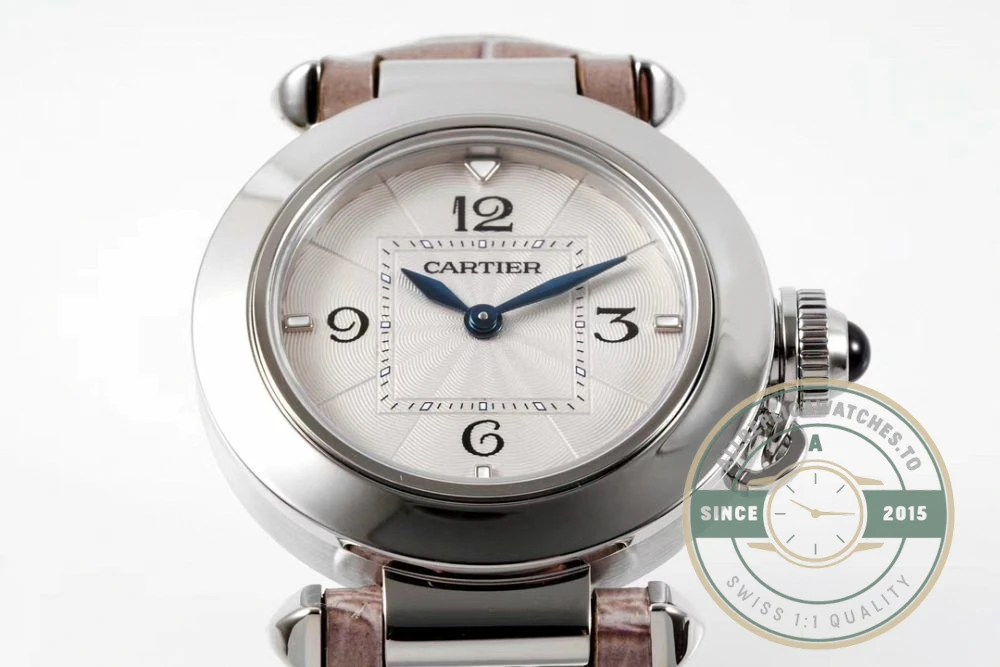 Replica Cartier Pasha Grey Alligator 30 mm WGPA0014 - Swiss Movement Replica Watch