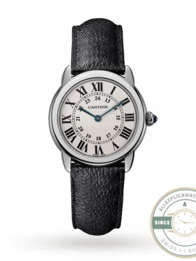Replica Cartier Ronde de Cartier Women Quartz Silver Leather Watch WSRN0019 - Best Quality Replica Watch