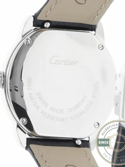 Replica Cartier Ronde de Cartier Women Quartz Silver Leather Watch WSRN0019 - Budget Luxury Replica Watch