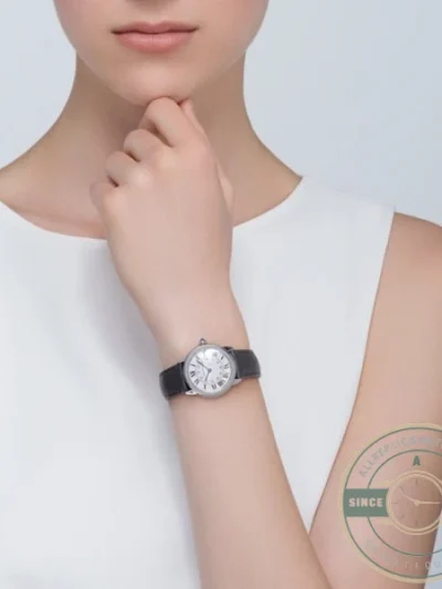 Replica Cartier Ronde de Cartier Women Quartz Silver Leather Watch WSRN0019 - Luxury Replica Watch
