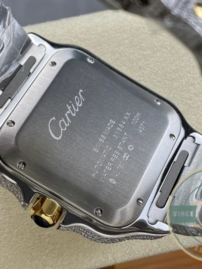 Replica Cartier Santos Blue Stainless Steel Gold 40 mm W4SA0006 - 1:1 Swiss Replica Watch