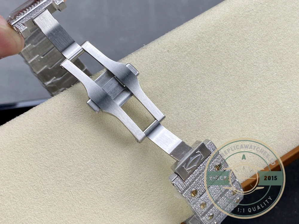 Replica Cartier Santos Blue Stainless Steel Gold 40 mm W4SA0006 - Factory Super Clone Watch