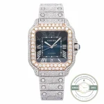 Replica Cartier Santos Blue Steel Gold W4SA0006 - Top-Tier Swiss Replica Watch