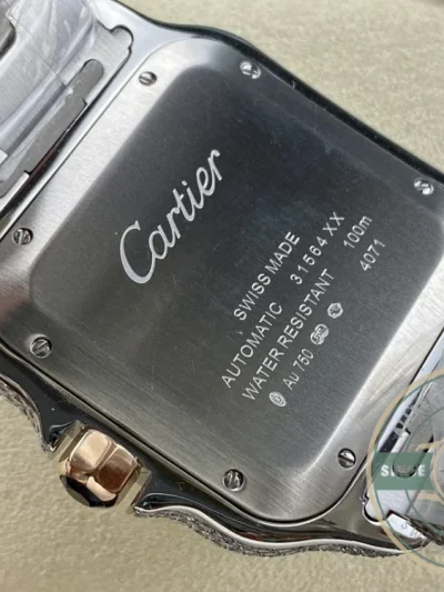 Replica Cartier Santos Blue Steel Gold W4SA0006 - Budget Luxury Replica Watch