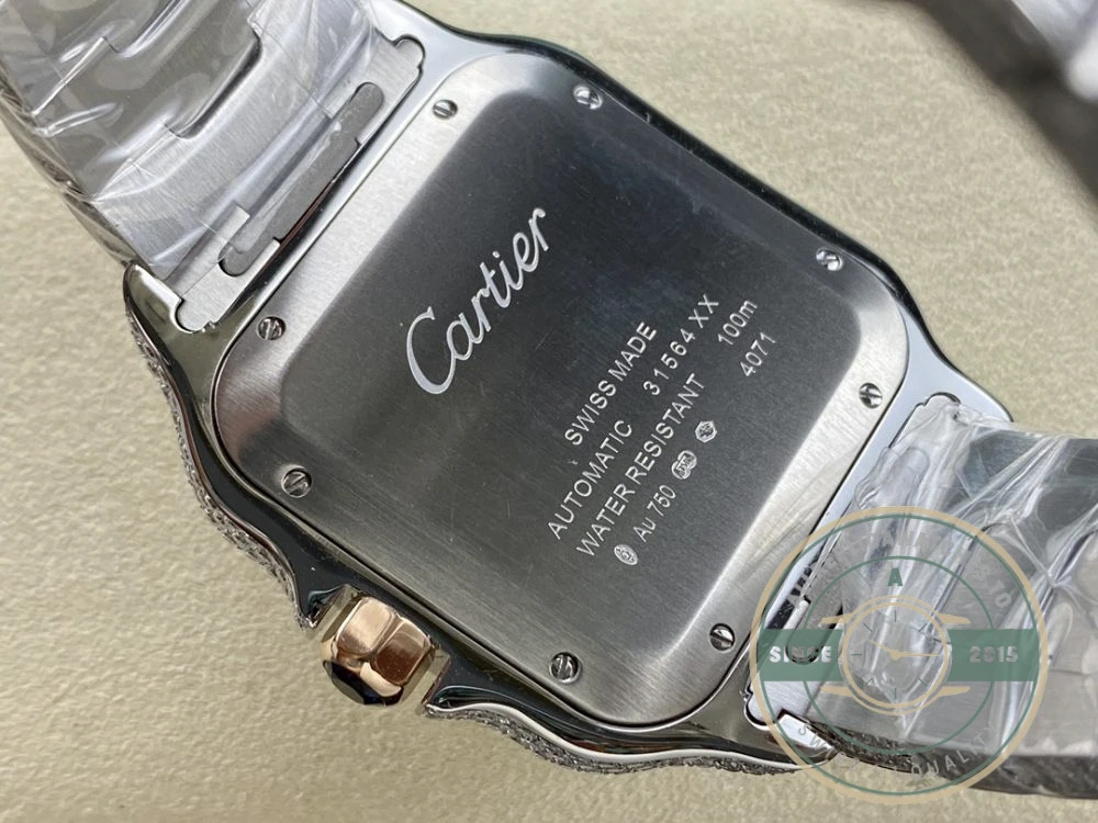 Replica Cartier Santos Blue Steel Gold W4SA0006 - Budget Luxury Replica Watch