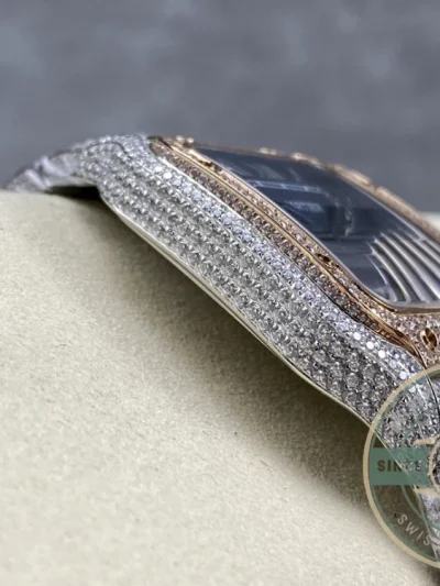 Replica Cartier Santos Blue Steel Gold W4SA0006 - Best Quality Replica Watch