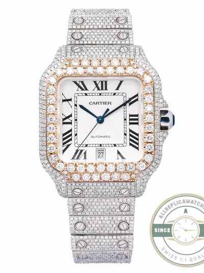 Replica Cartier Santos de Cartier Steel Gold 40 mm W3SA0007 - Best Quality Replica Watch
