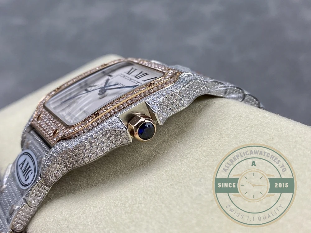 Replica Cartier Santos de Cartier Steel Gold 40 mm W3SA0007 - Premium Super Clone Watch