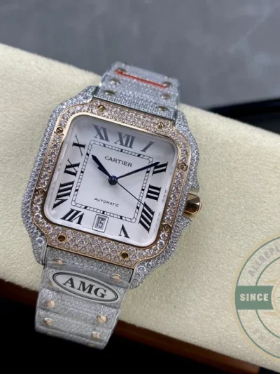 Replica Cartier Santos de Cartier Steel Gold 40 mm W3SA0007 - Budget Luxury Replica Watch