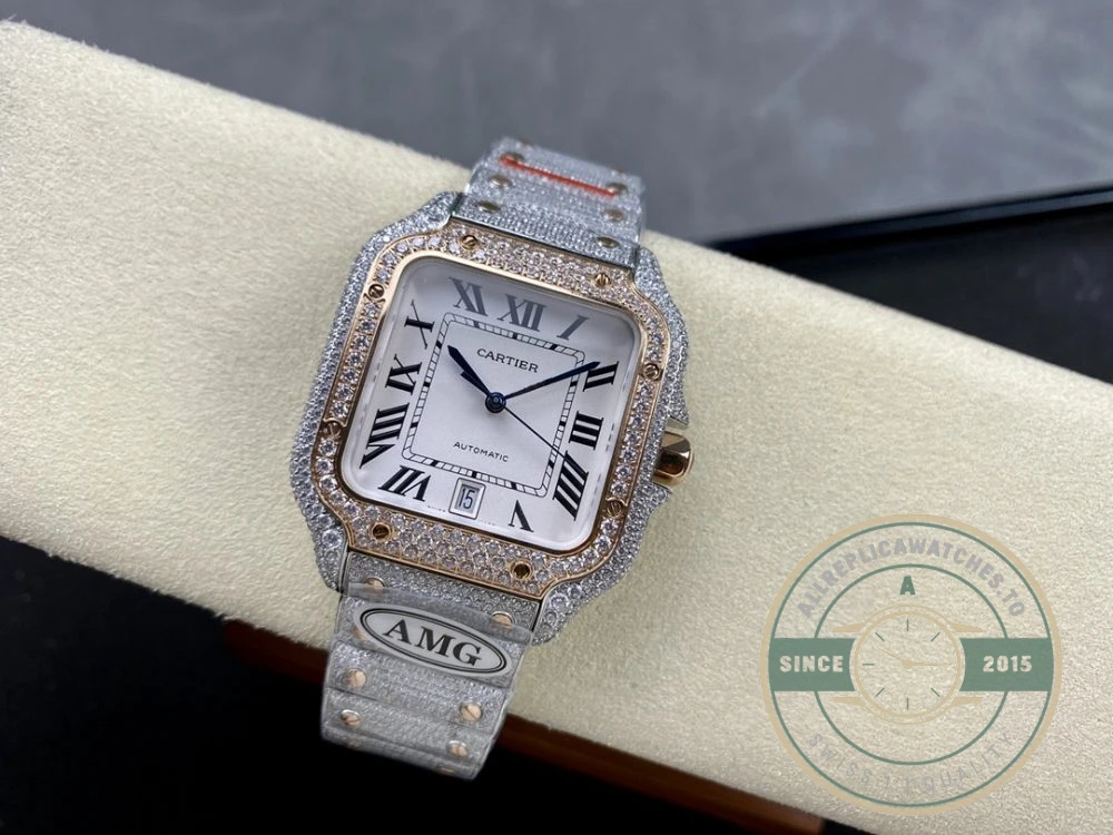 Replica Cartier Santos de Cartier Steel Gold 40 mm W3SA0007 - Budget Luxury Replica Watch