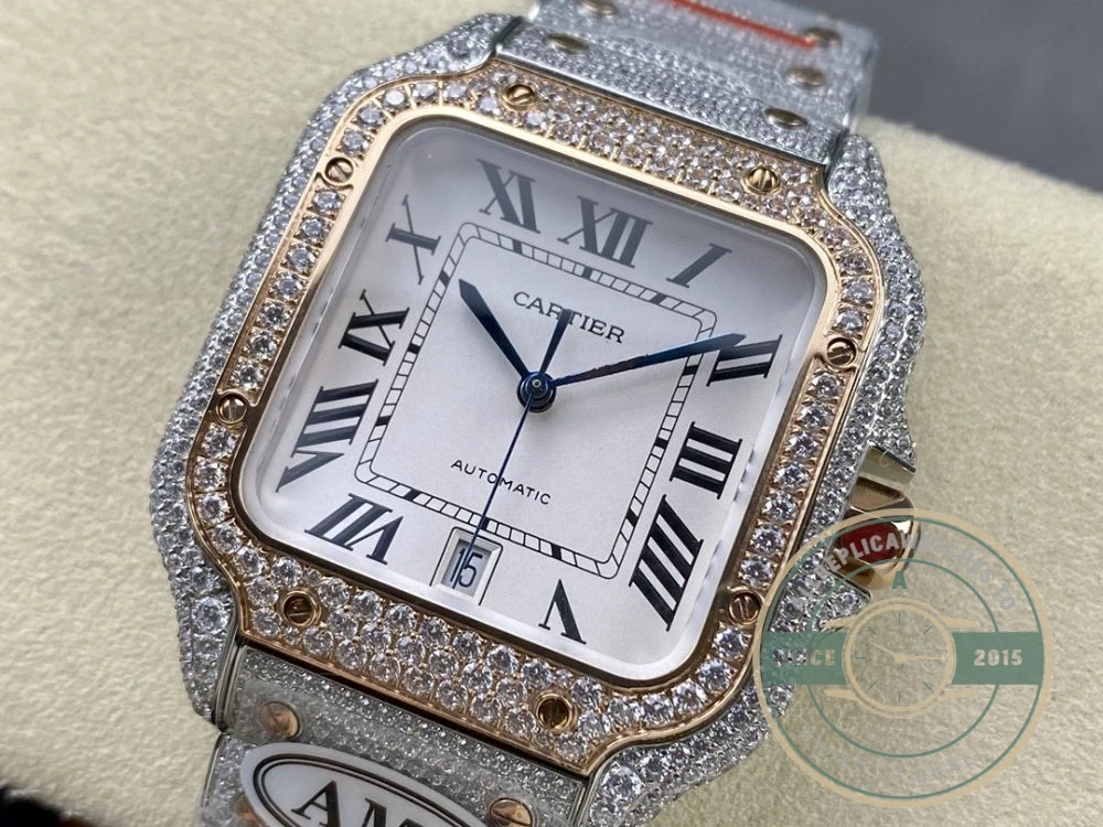 Replica Cartier Santos de Cartier Steel Gold 40 mm W3SA0007 - 1:1 Swiss Replica Watch