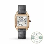 Replica Cartier Santos-Dumont Men Women Silver Alligator WGSA0022 - Swiss Movement Replica Watch