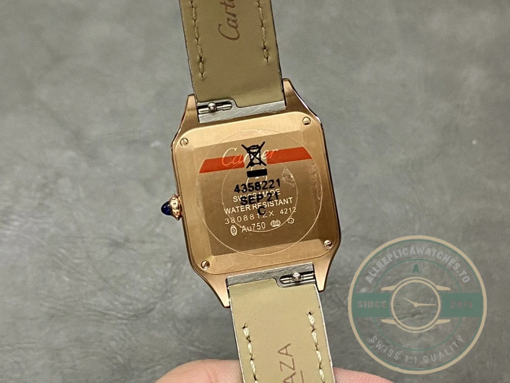 Replica Cartier Santos-Dumont Men Women Silver Alligator WGSA0022 - High-Grade Replica Watch